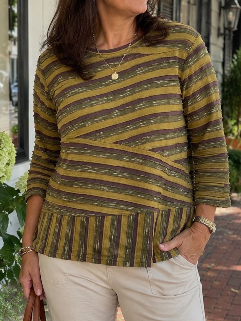 100% Cotton Neon Buddha Textured Patchwork Size Medium Top Boho Earth Tone Tunic